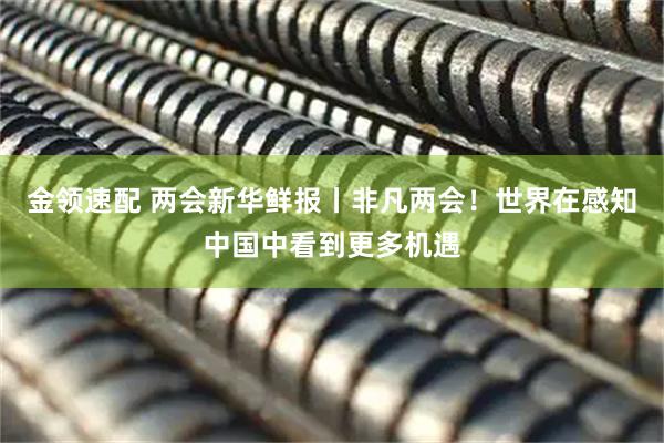 金领速配 两会新华鲜报丨非凡两会！世界在感知中国中看到更多机遇